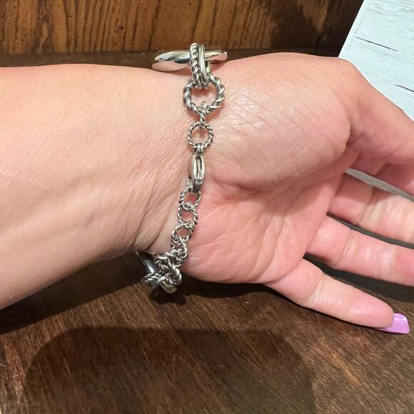 Steel by Design Hollow Oval Link with Round Rope Bracelet - Picture 2 of 3